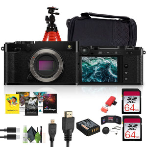 FUJIFILM X-E5 Mirrorless Digital Camera Black , 2x 64GB Memory Card