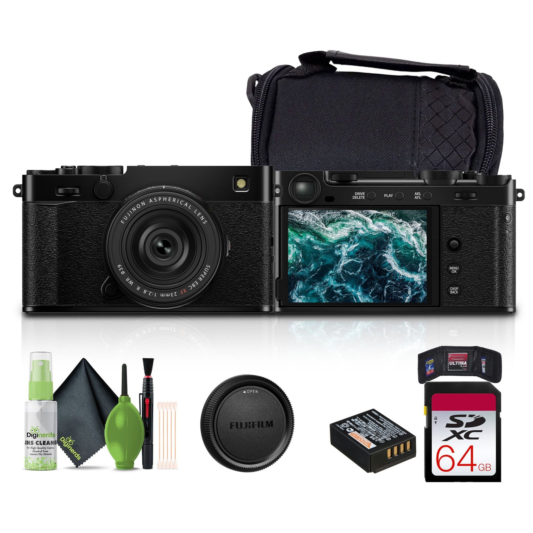 FUJIFILM X-E5 Mirrorless Digital Camera with XF 23mm f/2.8 Lens Black , Bundle