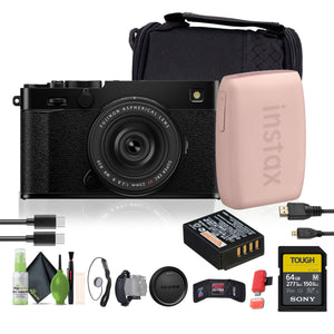 FUJIFILM X-E5 Mirrorless Digital Camera with XF 23mm f/2.8 Lens Black , Printer - Pink
