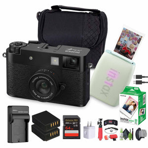 FUJIFILM X Digital Camera Black , MINI LINK 3 Smartphone Printer Sage Green