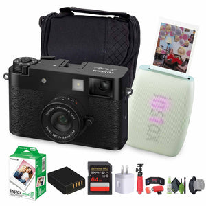 FUJIFILM X Digital Camera Black , MINI LINK 3 Smartphone Printer Sage Green
