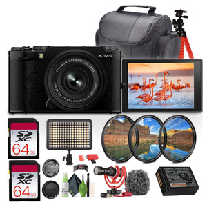 Fujifilm X-M5 Mirrorless Camera + XC 15-45mm f/3.5-5.6 OIS Lens+Rode Microphone