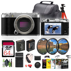 Fujifilm X-M5 Mirrorless Camera Body +Battery NP-W126+ Charger+64GB Card + More