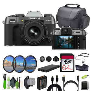 Fujifilm X-T50 Mirrorless Digital Camera XF16-50mm+Accessories - Charcoal Silver