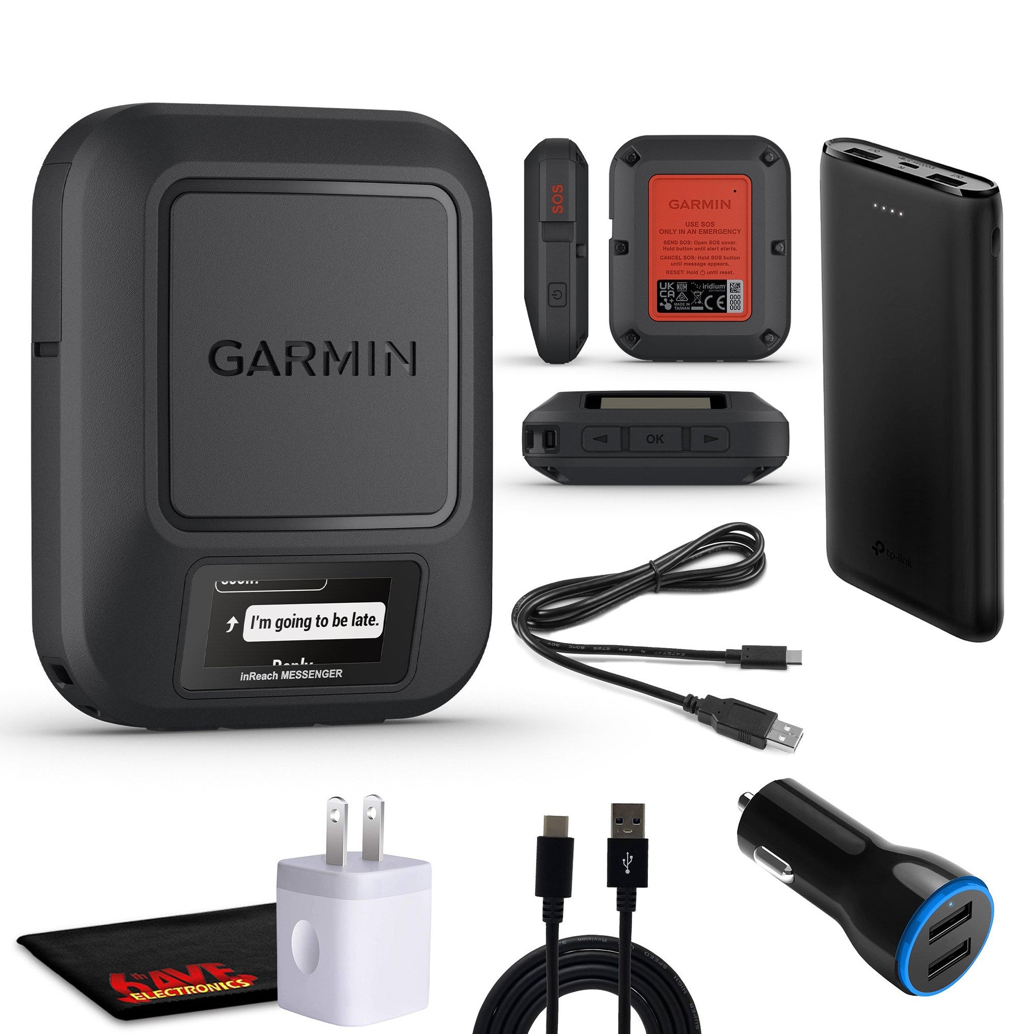 Garmin inReach Messenger Satellite Communicator Handheld Messaging Device Bundle Garmin