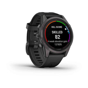 Garmin Fenix 7S Pro Solar Sapphire Edition Carbon Gray DLC Titanium, Black Band