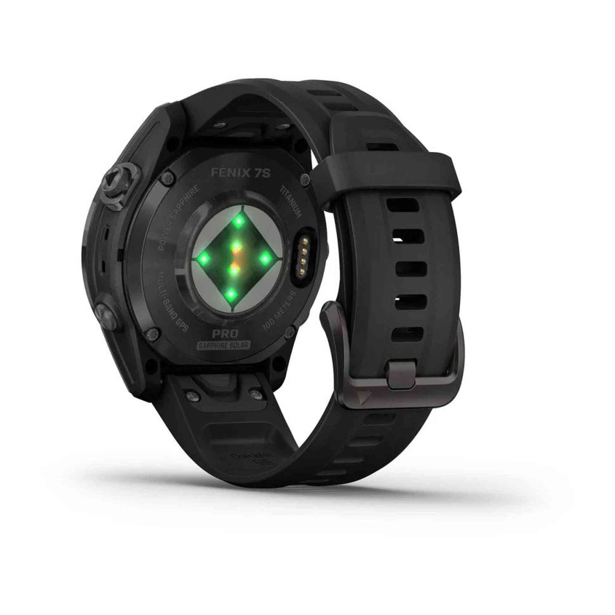 Garmin Fenix 7S Pro Sapphire Solar Edition Carbon Gray DLC Titanium, Black Band