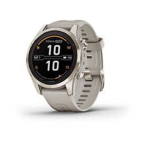 Garmin Fenix 7S Pro Sapphire Solar Edition Soft Gold with Light Sand Band 42 MM