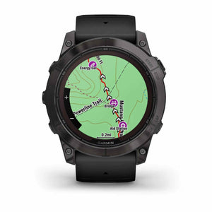 Garmin Fenix 7X Pro Solar Sapphire Edition Carbon Gray DLC Titanium & Black Band