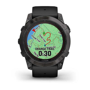 Garmin Fenix 7X Pro Solar Sapphire Edition Carbon Gray DLC Titanium & Black Band