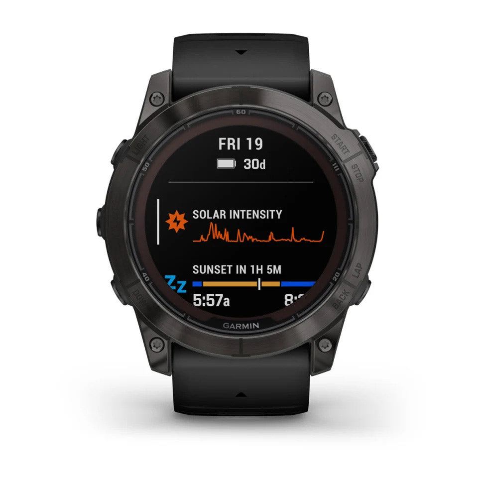 Garmin Fenix 7X Pro Solar Sapphire Edition Carbon Gray DLC Titanium & Black Band