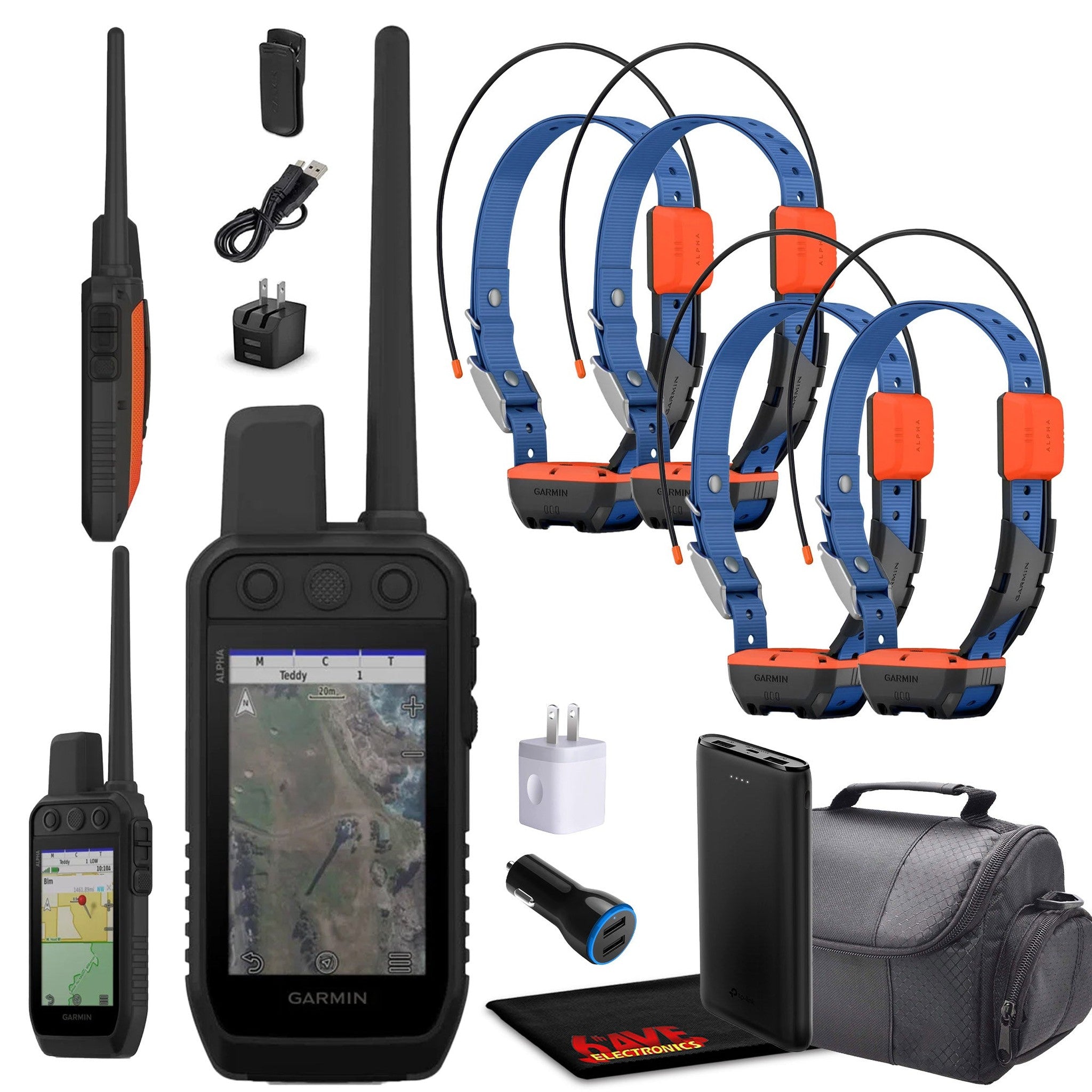 Garmin Alpha 300 Handheld With 4x Alpha T20 Advanced Tracking & Training System 6th Ave Electronics