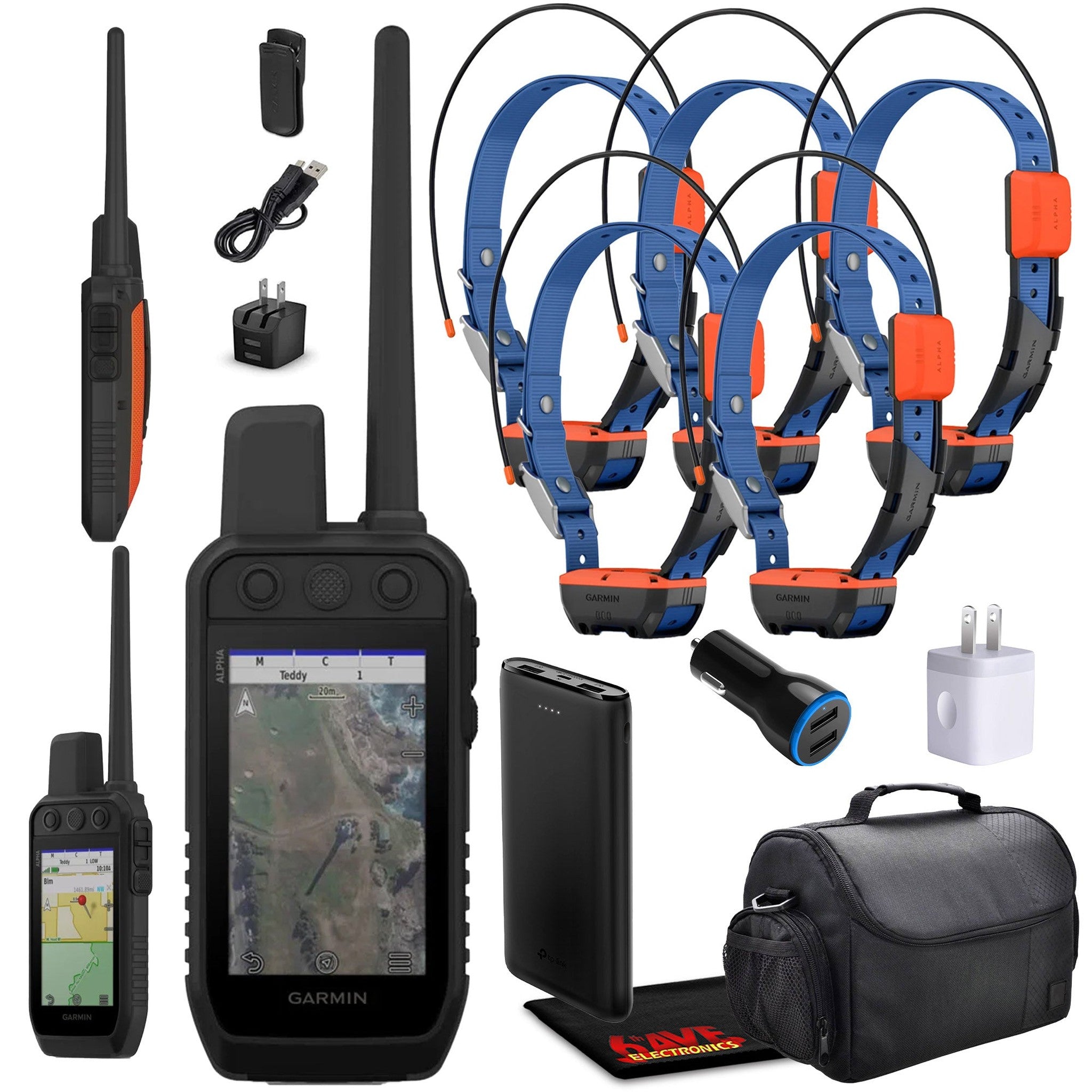Garmin Alpha 300 Handheld With 5x Alpha T20 Advanced Tracking & Training System