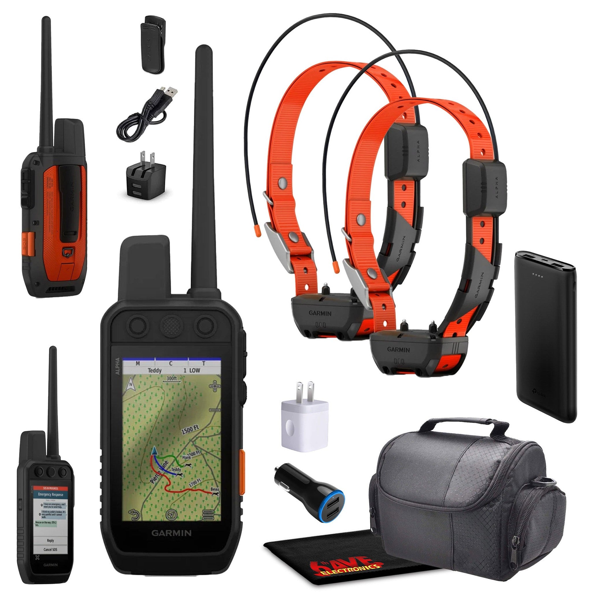 Garmin Alpha 300i Handheld With 2x Alpha TT25 Tracking & Training Collar for Dog Garmin