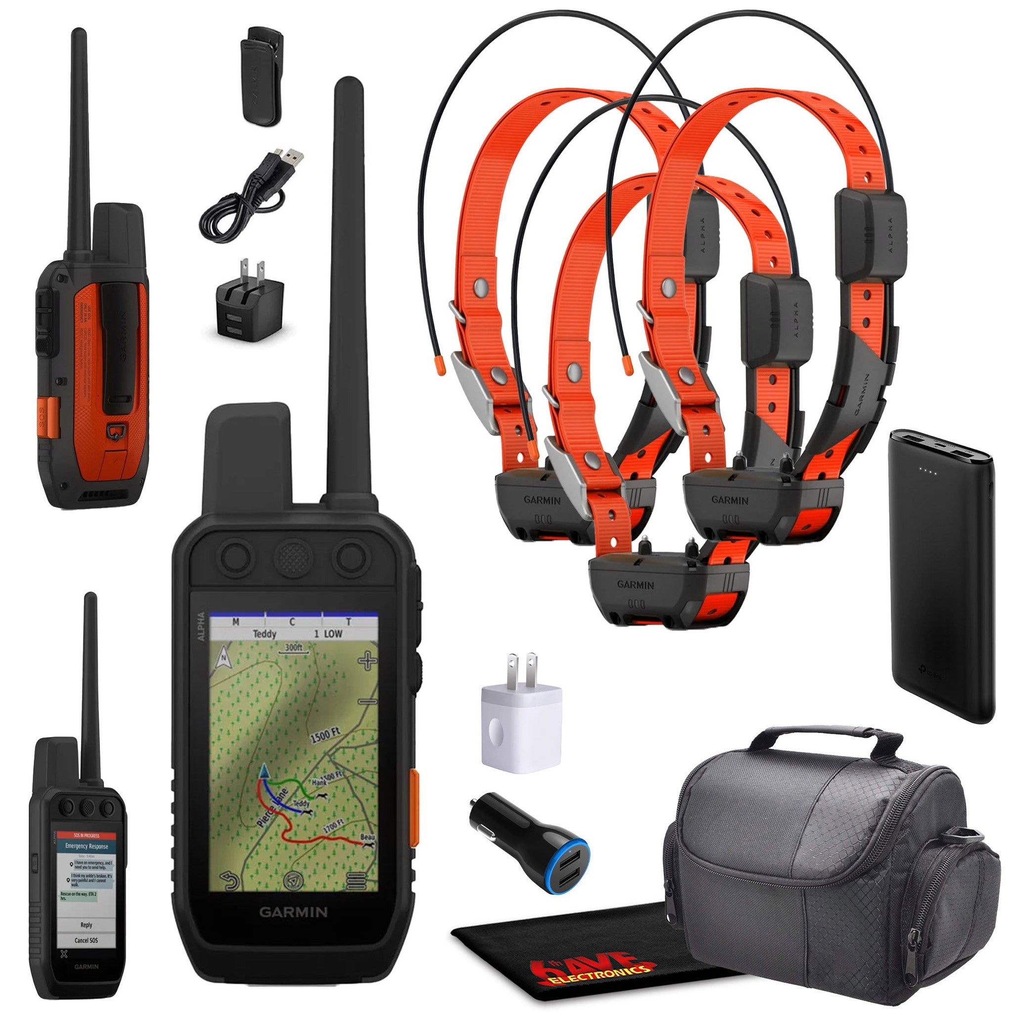 Garmin Alpha 300i Handheld With 3x Alpha TT25 Tracking & Training Collar for Dog Garmin