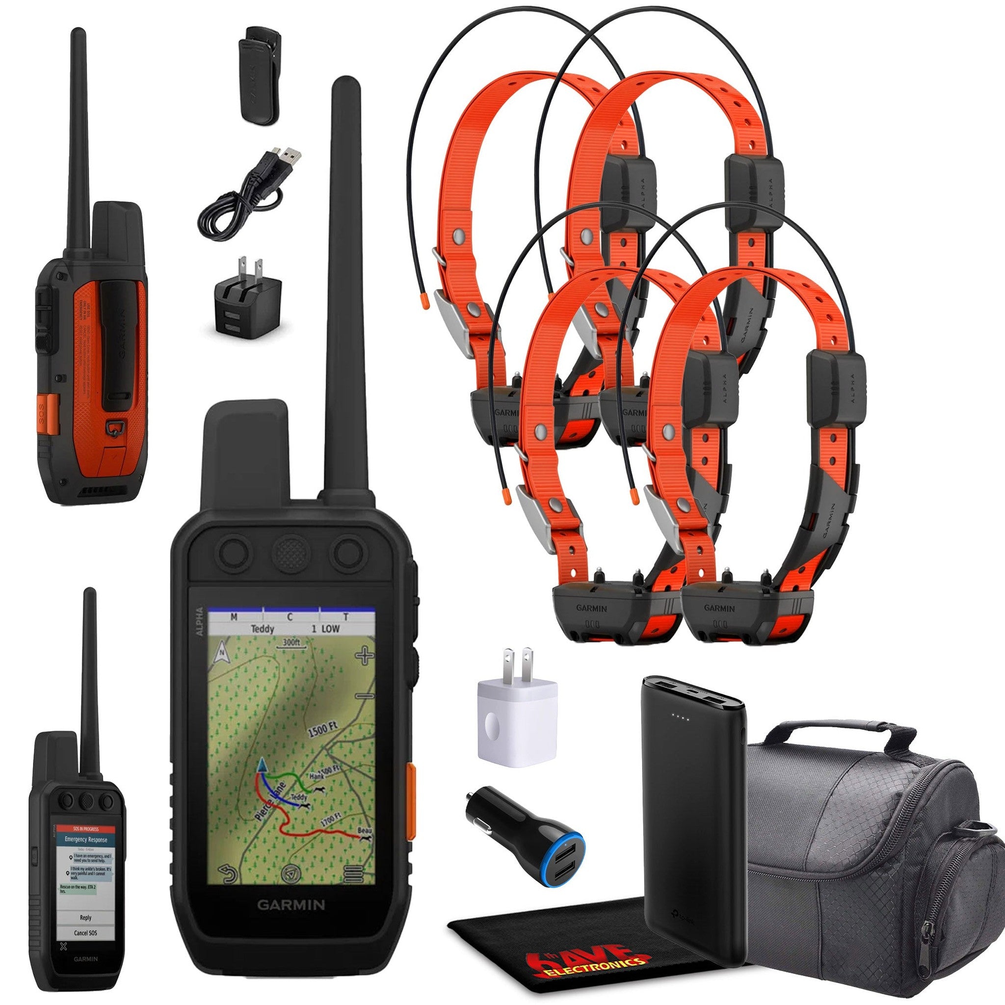 Garmin Alpha 300i Handheld With 4x Alpha TT25 Tracking & Training Collar for Dog