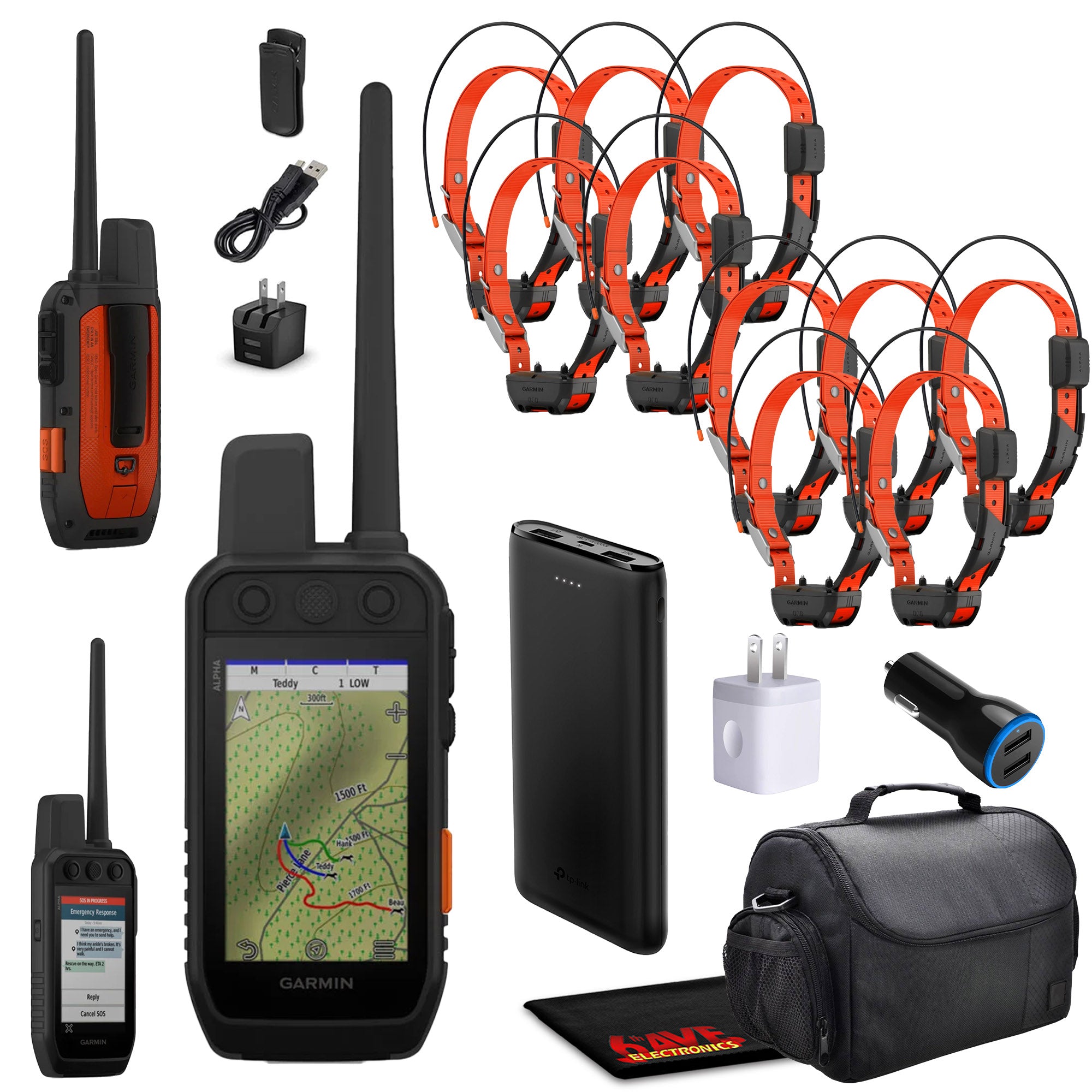 Garmin Alpha 300i Handheld And 10x Alpha TT25 Tracking & Training Collar for Dog