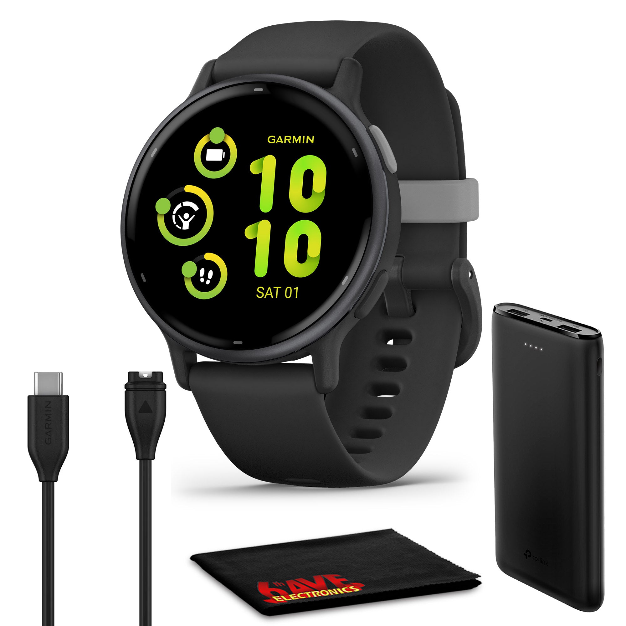 Garmin Vivoactive 5 Fitness Tracker Smart Watch For Men & Women - Black Case