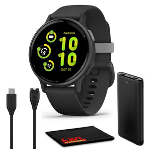 Garmin Vivoactive 5 Fitness Tracker Smart Watch For Men & Women - Black Case Garmin