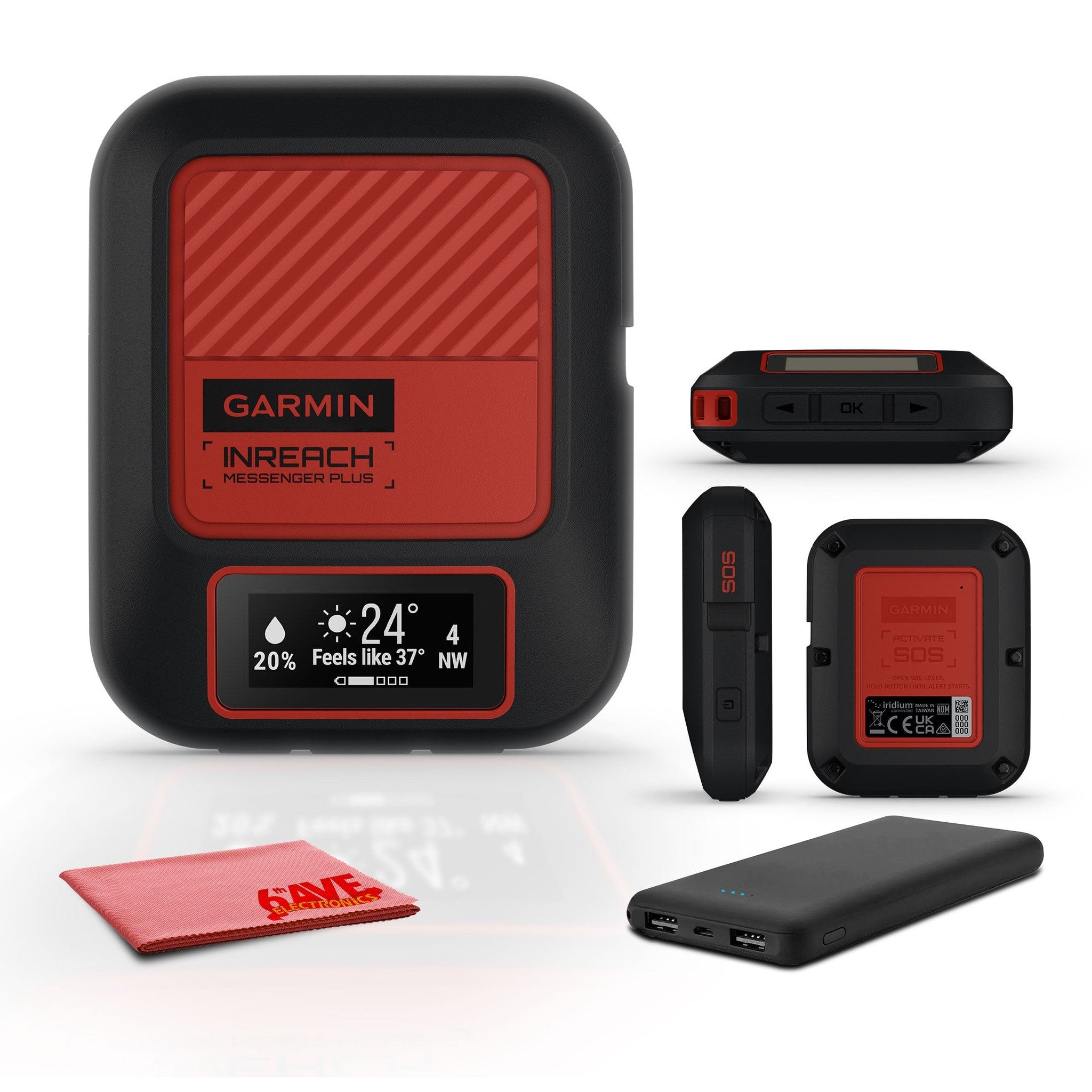 Garmin inReach Messenger Plus, SOS Satellite Communicator with Photo, Text & Voice Messaging Bundle Garmin