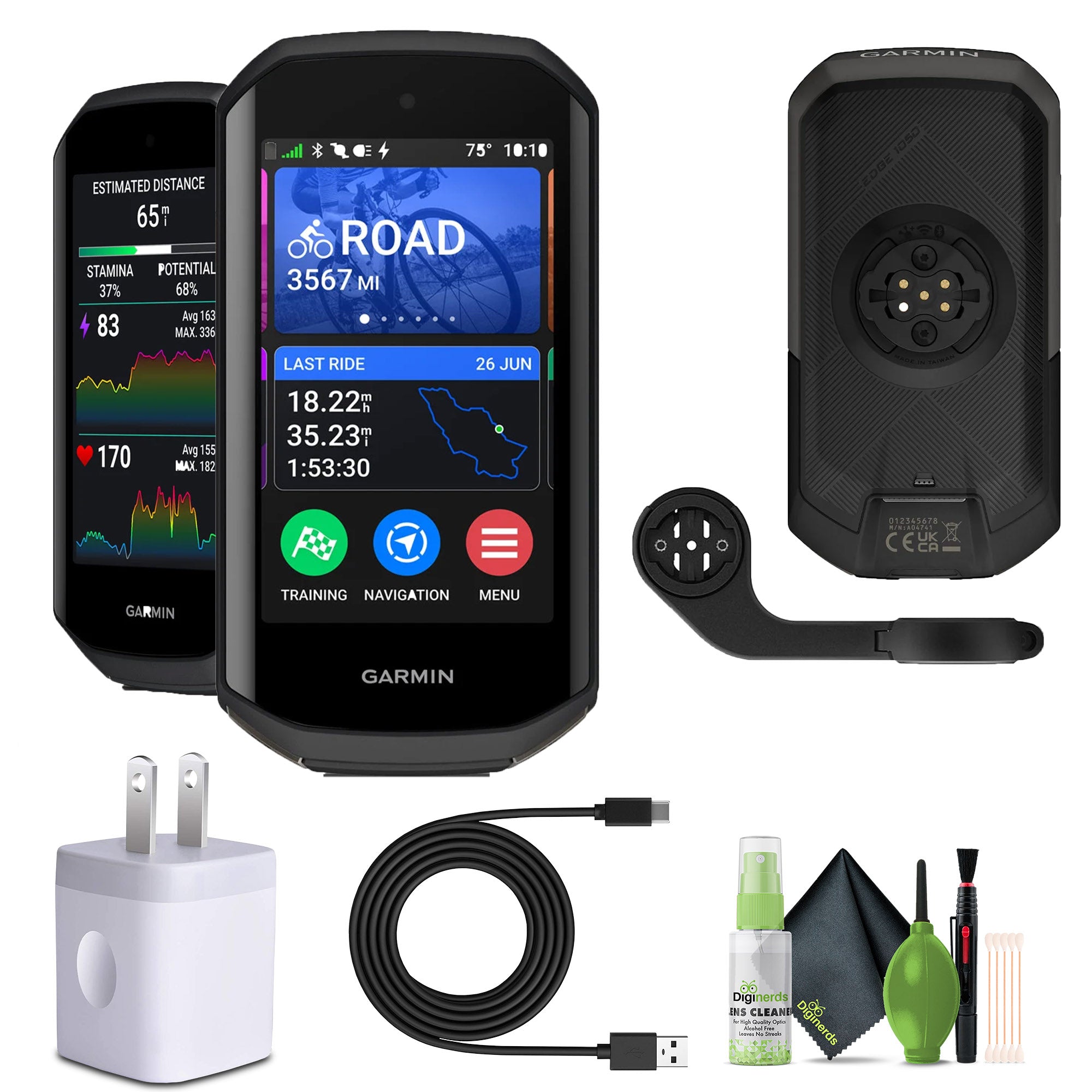 Garmin Edge 1050, Premium Cycling Computer Bundle