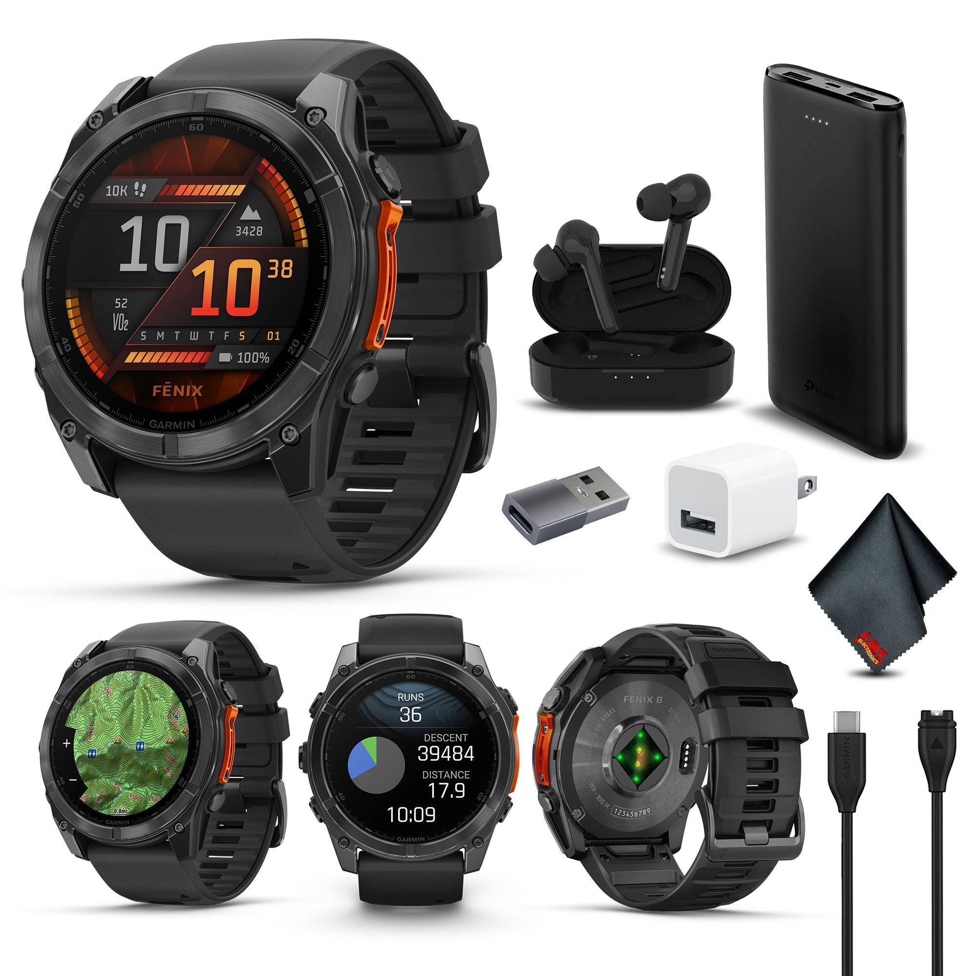 fenix 8 – 51 mm, AMOLED, Slate Gray with Black Silicone Band