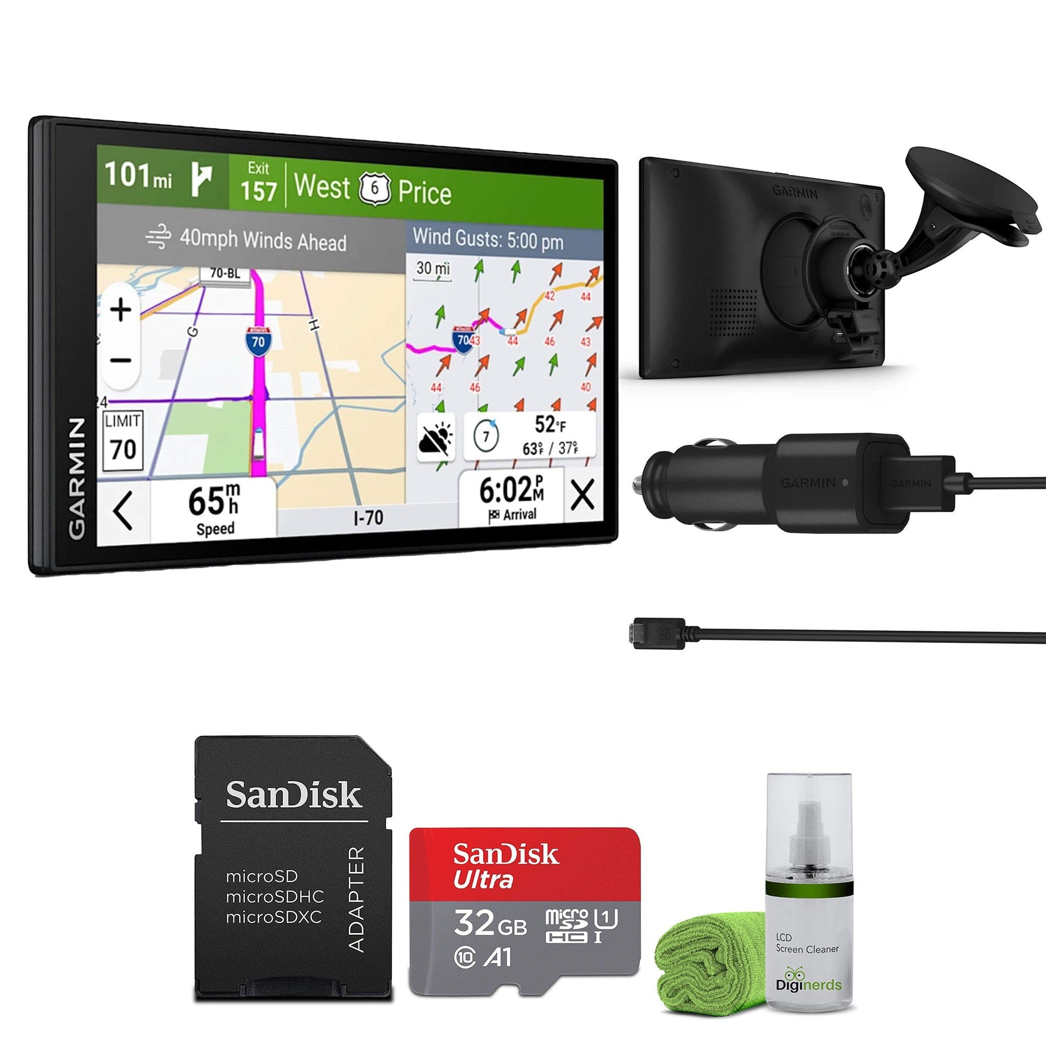 Garmin Dezl OTR620, Large, Easy-to-Read 6” GPS Truck Navigator Bundle Garmin