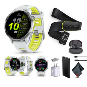 Garmin Forerunner 970, Whitestone/Amp Yellow , Air Pro Truly Wireless EarBuds