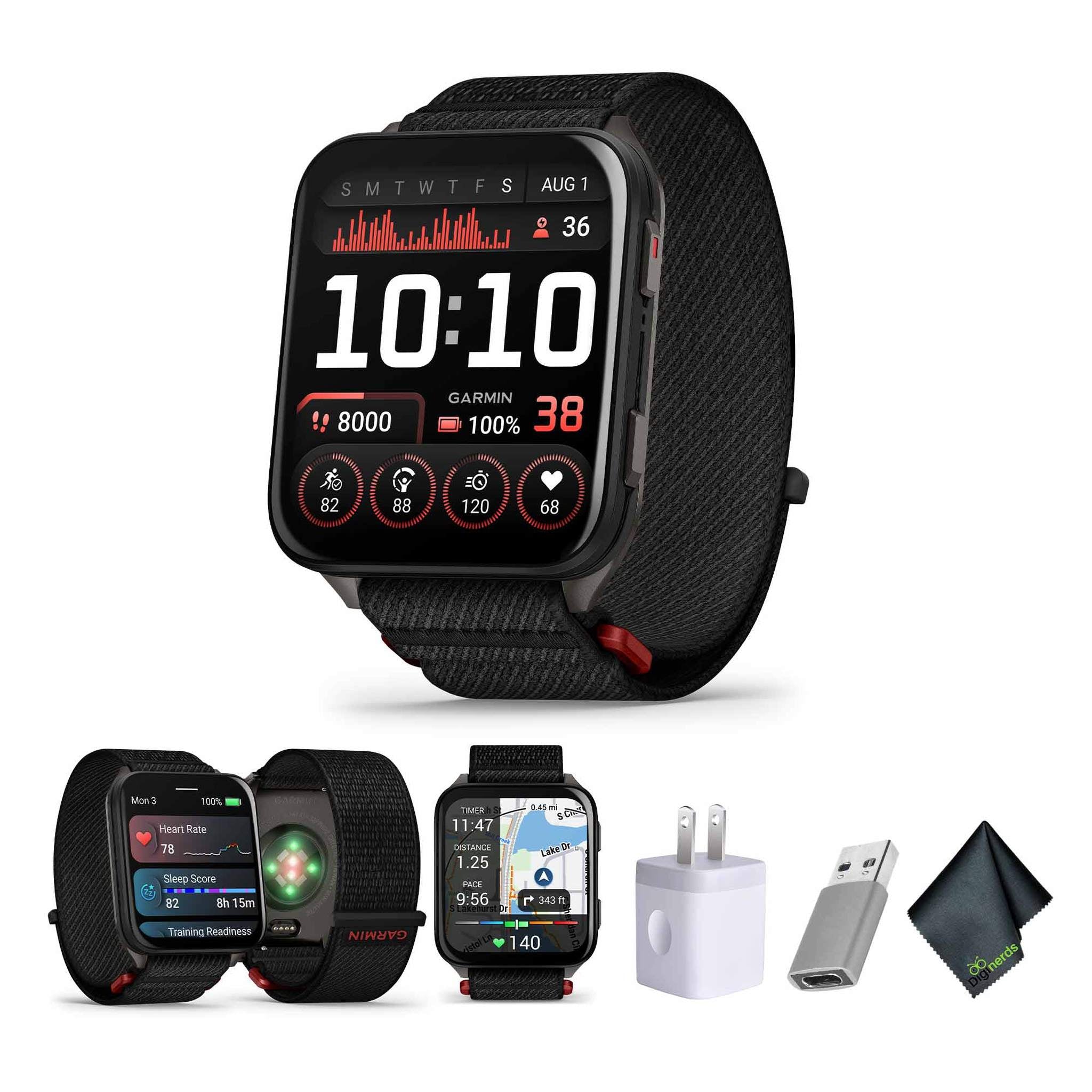 Garmin Venu X1 Lightweight GPS Smartwatch, Black with Slate Titanium Caseback