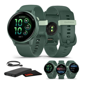 Garmin Vivoactive 6 Fitness GPS Smartwatch Metallic Jasper Green with Green Band Garmin
