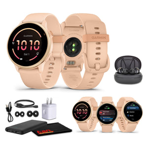 Garmin Vivoactive 6 Smartwatch Metallic Pink Dawn with Pink Band