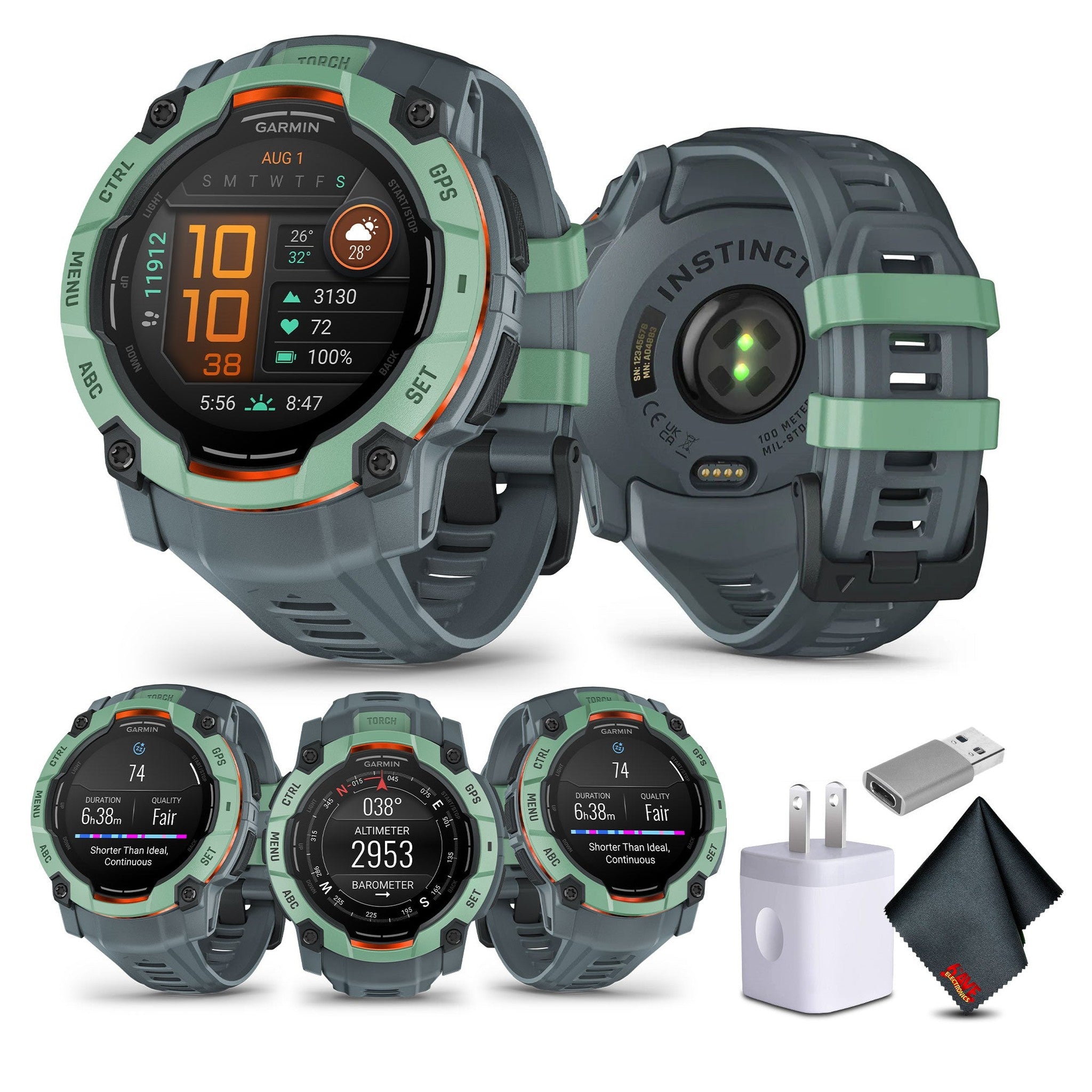 Garmin Instinct 3 50mm Smart Watch, 24 Days Battery Life Twilight