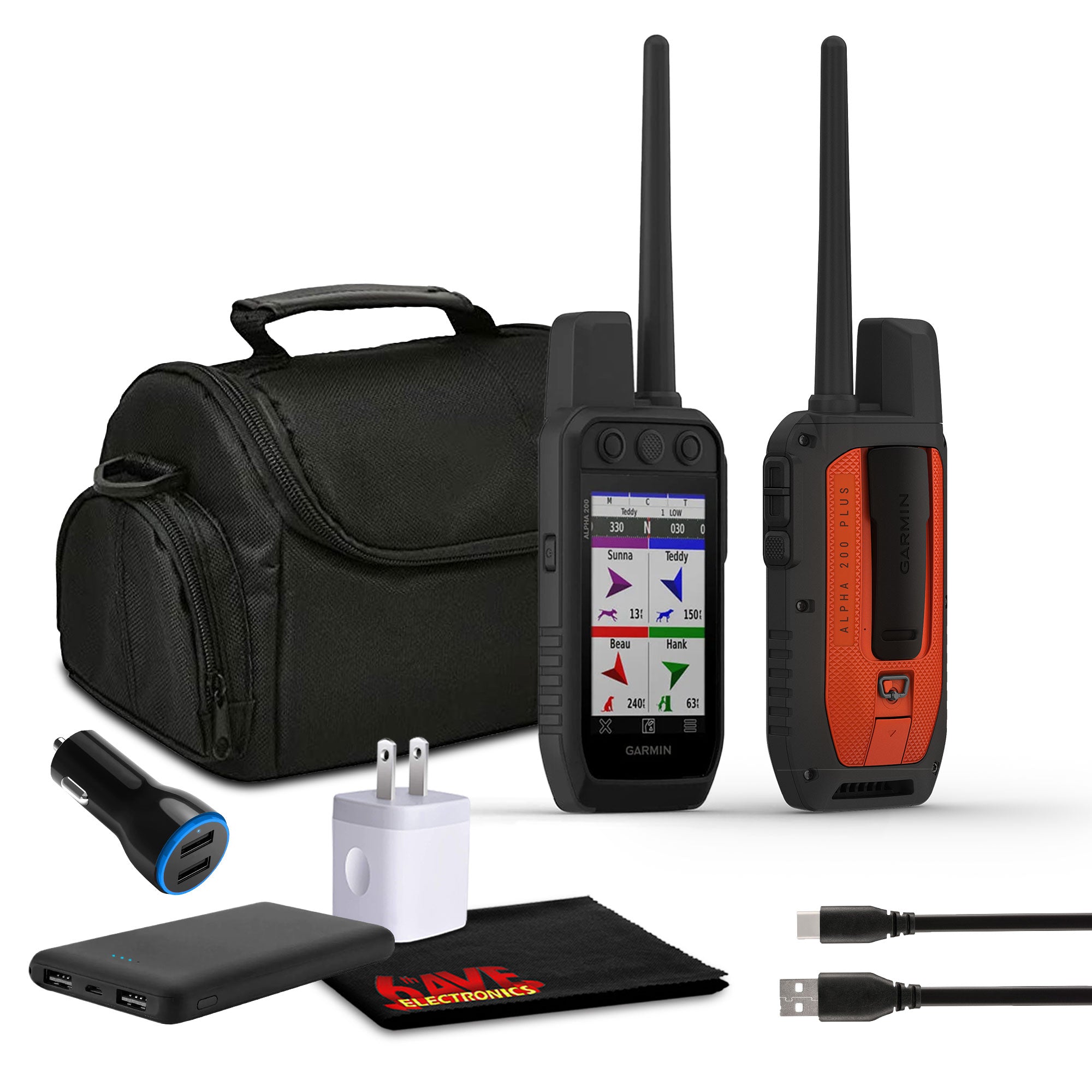 Garmin Alpha 200 Plus Dog Tracking and Training GPS Handheld + Accessories