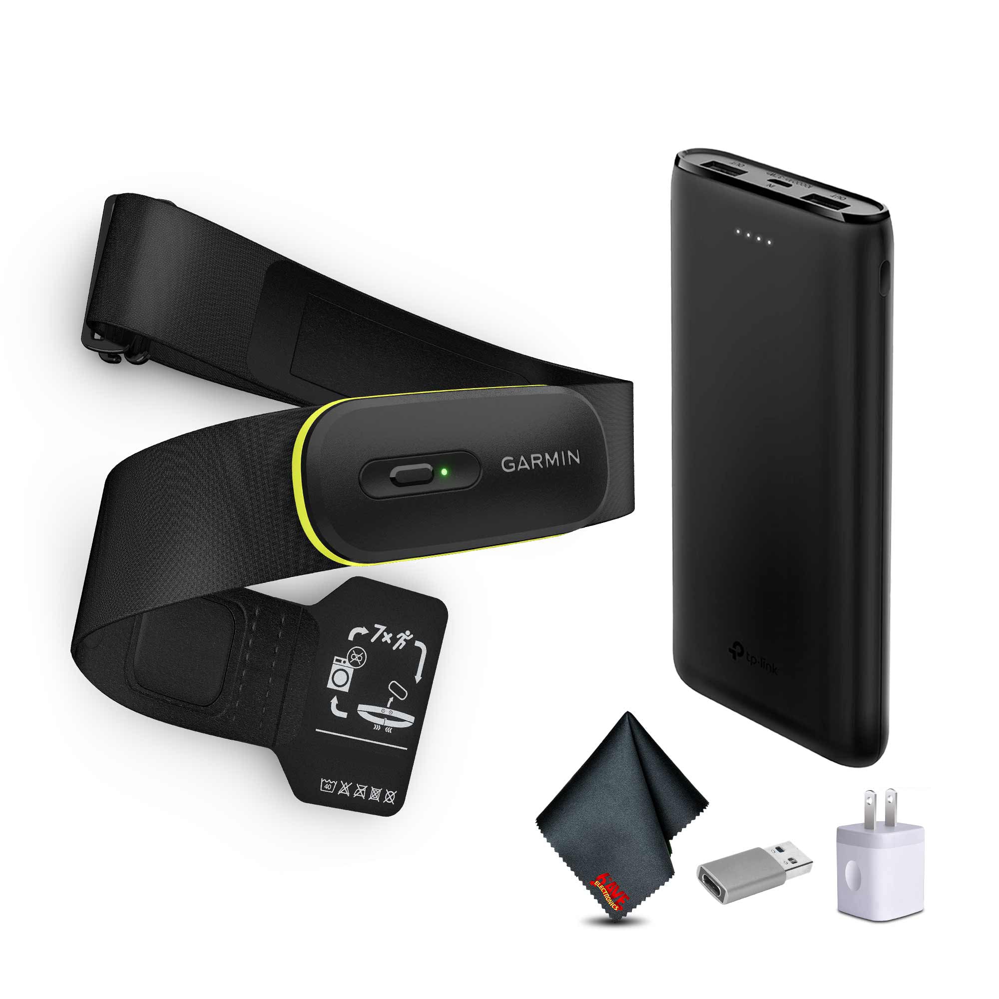 Garmin HRM 600 Chest Strap Heart Rate Monitor, XS-S , P-Bank , Bundle