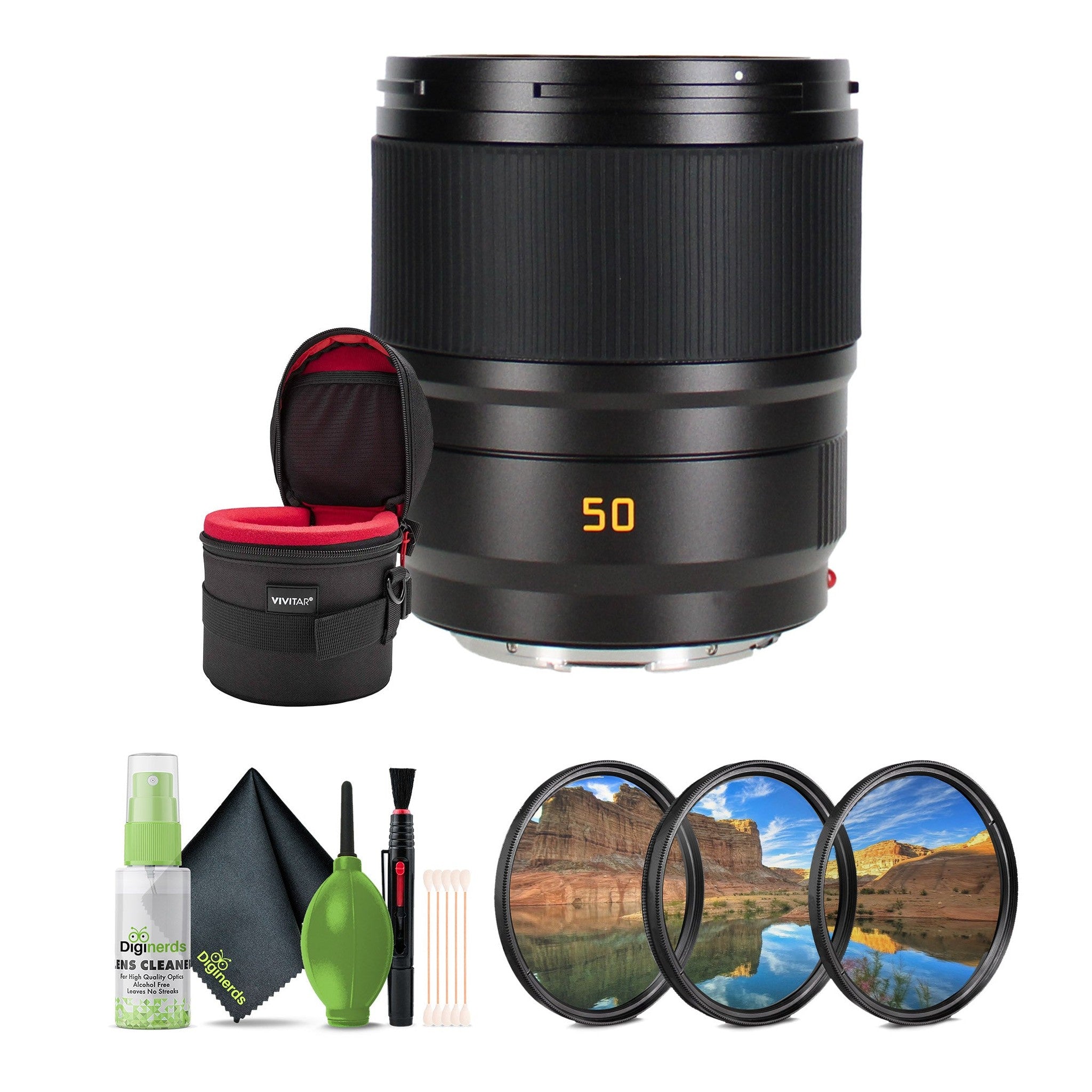 Leica Summicron-SL 50mm f/2 ASPH. Lens L-Mount + Filter Kit + Lens Case + More Leica