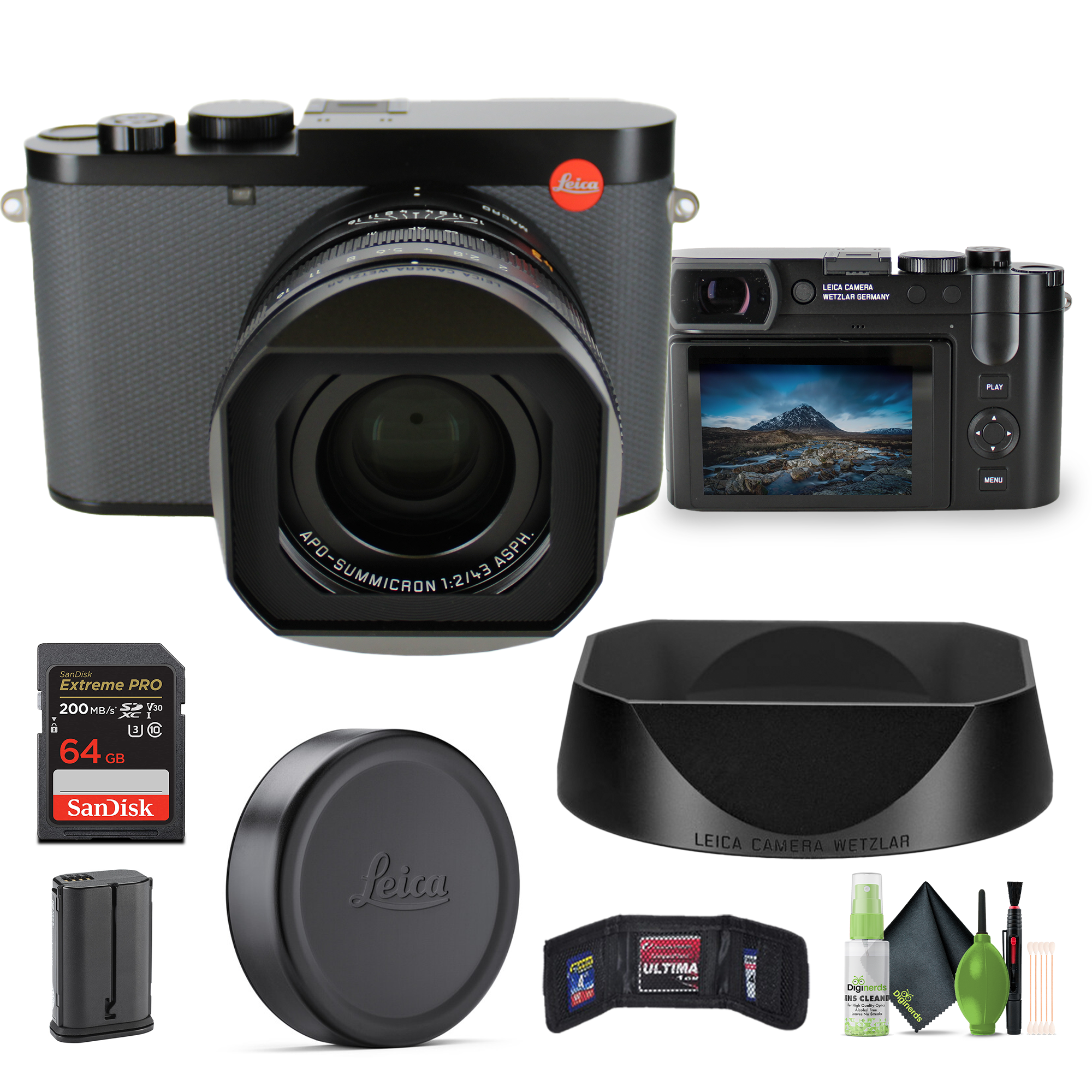 Leica Q3 43 Compact Digital Camera 19084 60MP Full-Frame BSI CMOS Sensor Bundle