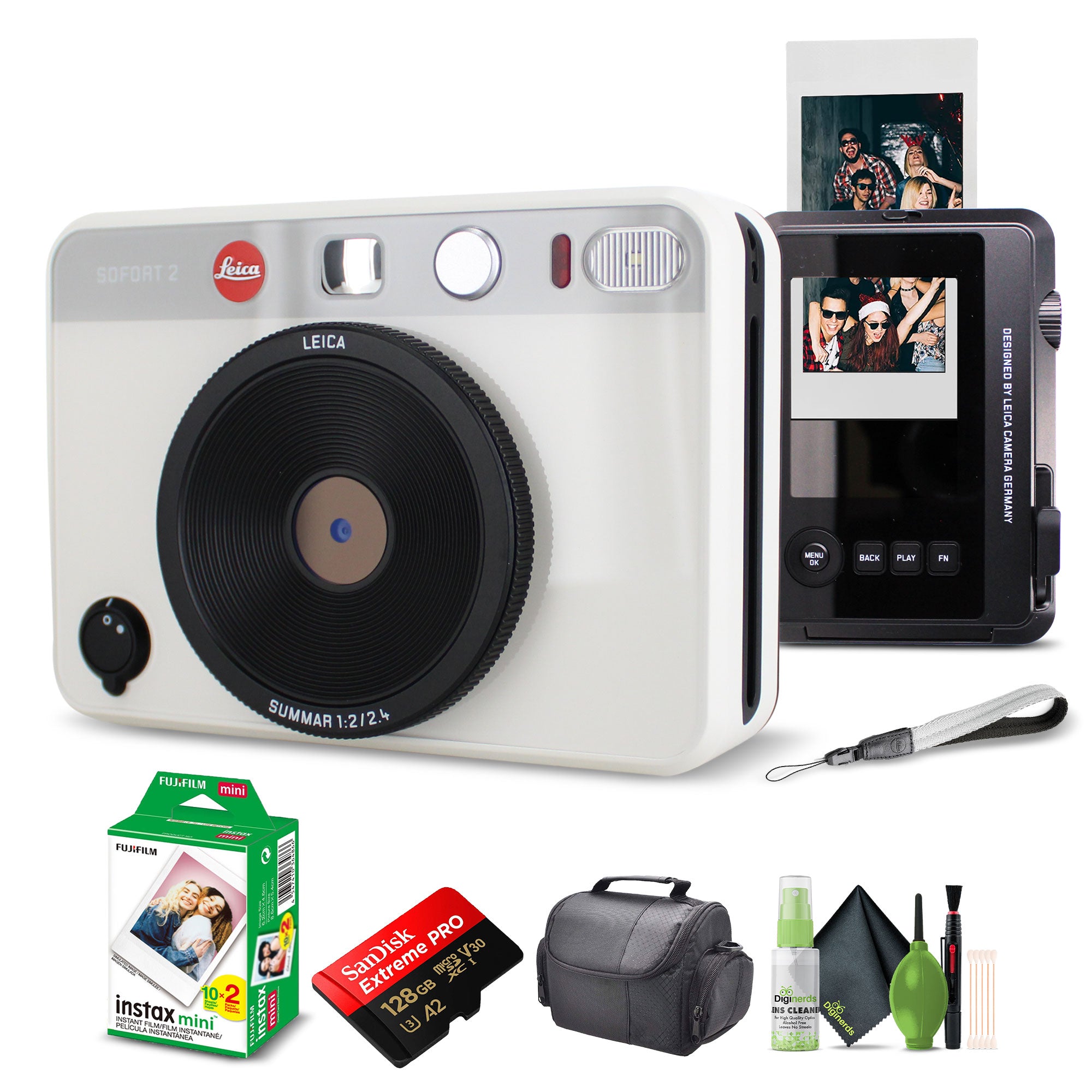 Leica Sofort 2 Hybrid Instant and Digital Camera + Instant Film 20 Sheets White