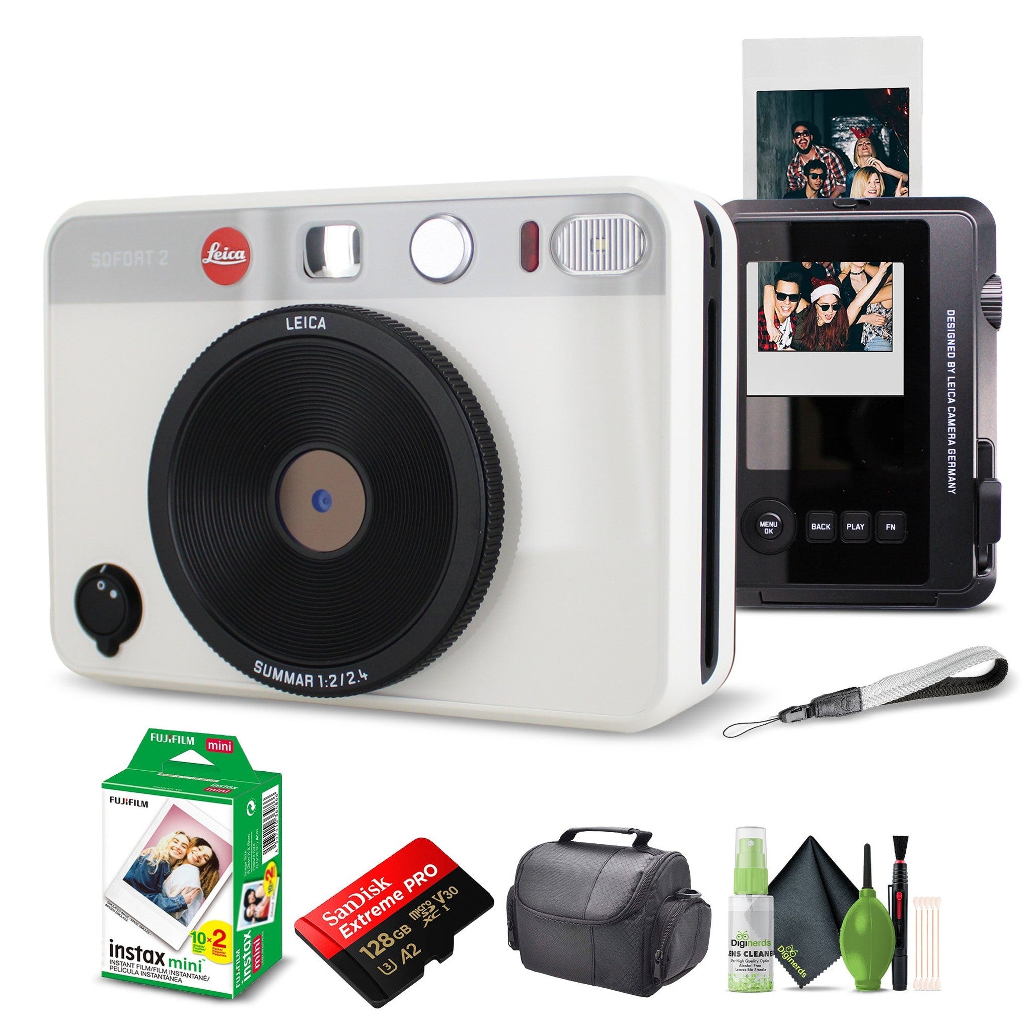 Leica Sofort 2 Hybrid Instant and Digital Camera + Instant Film 20 Sheets White Leica