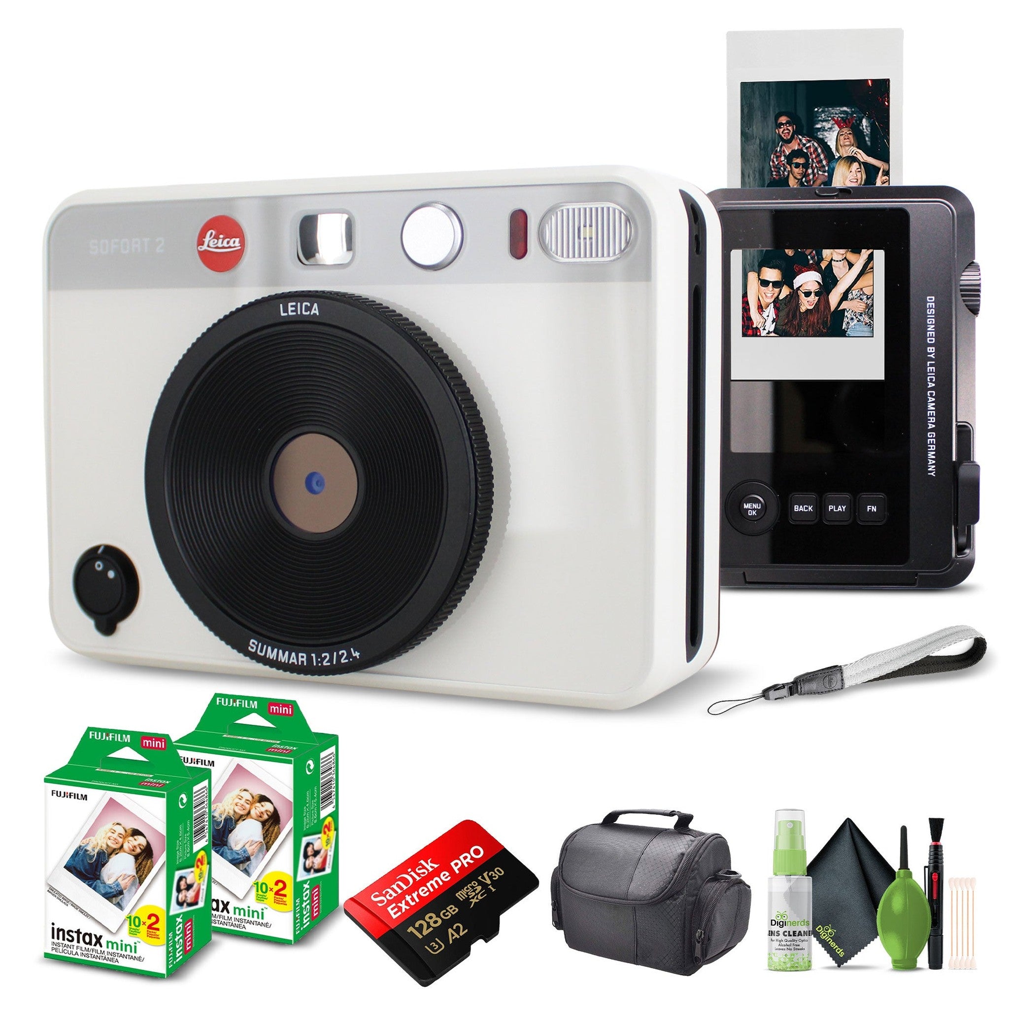 Leica Sofort 2 Hybrid Instant and Digital Camera + Instant Film 40 Sheets White Leica