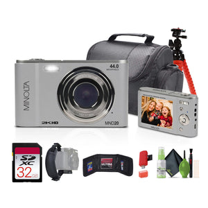 Minolta MND20 44 MP / 2.7K Ultra HD Digital Camera Silver