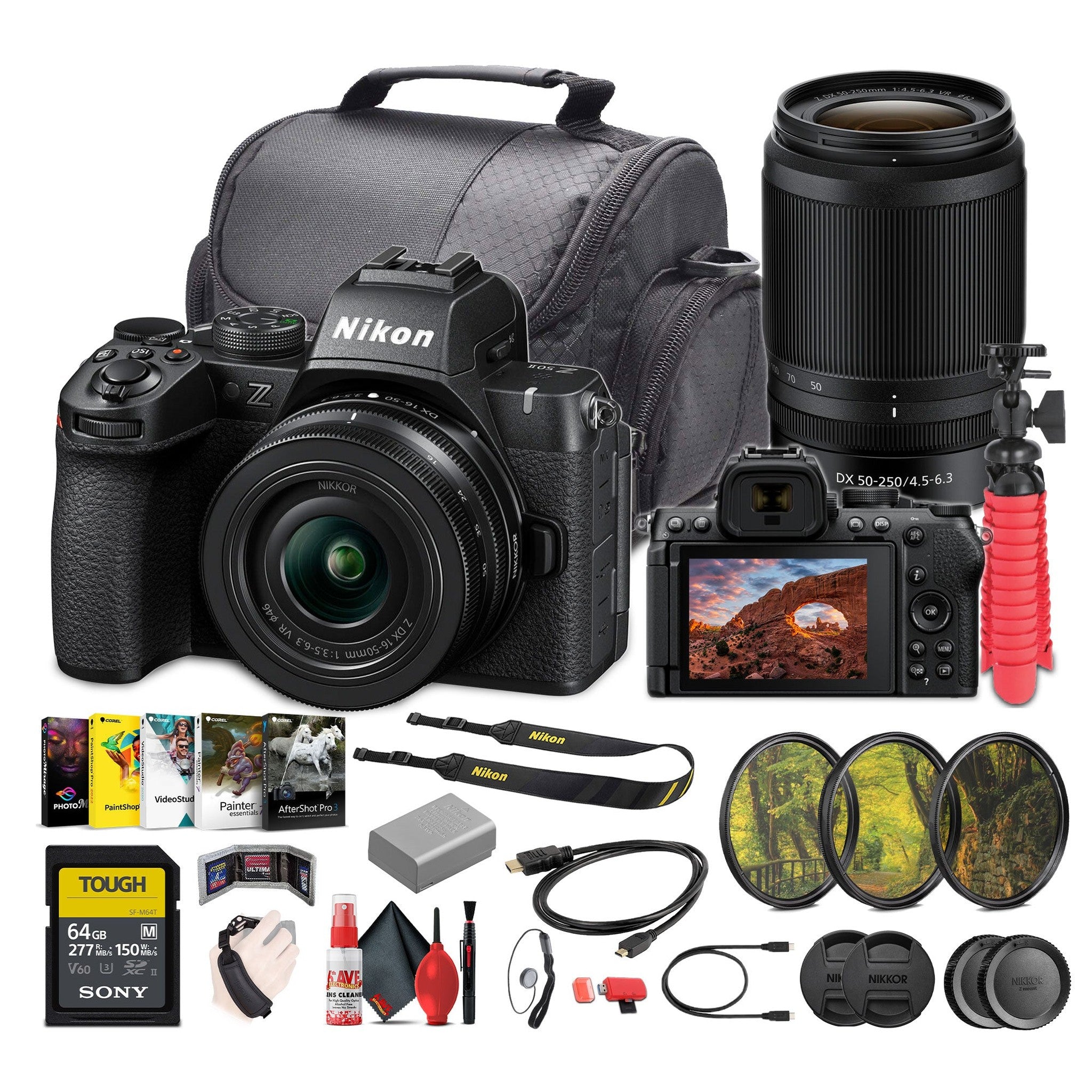 Nikon Z50II Mirrorless Digital Camera + 16-50mm & 50-250mm Lenses Bundle - Reconditioned Nikon