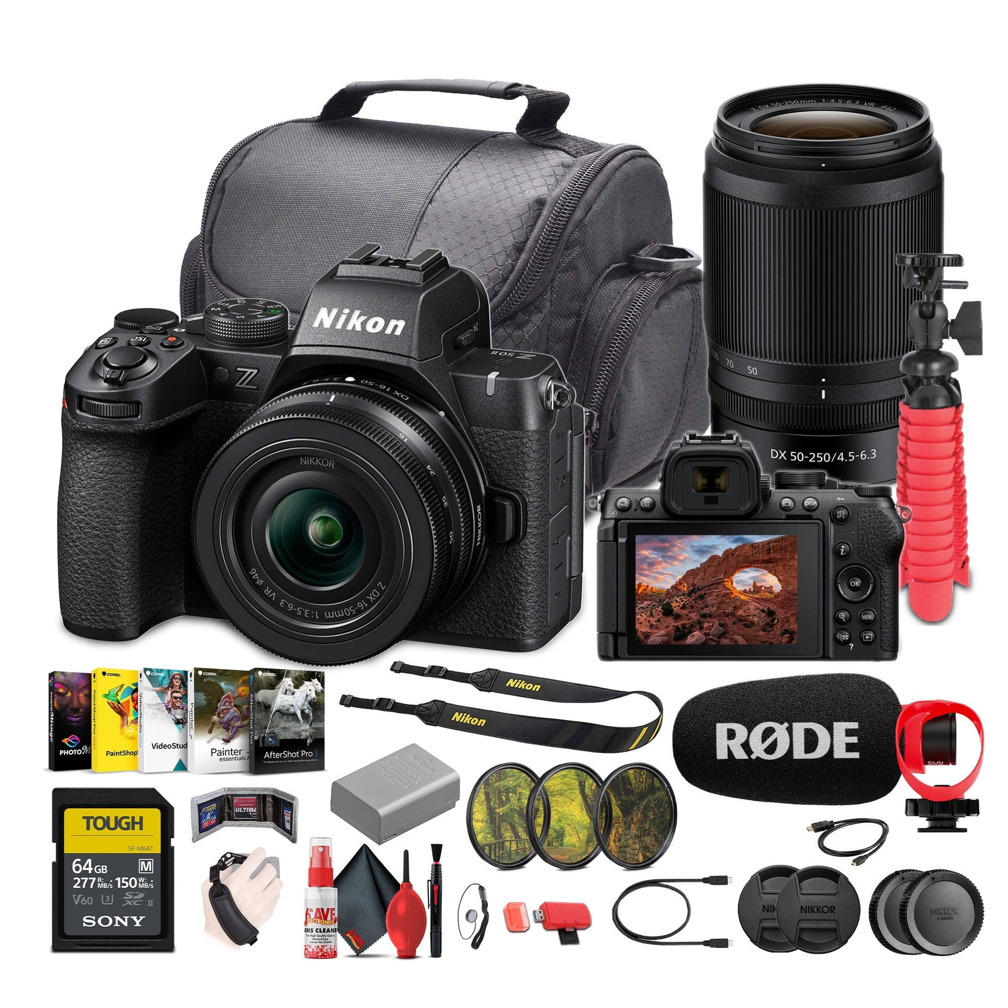 Nikon Z50II Mirrorless Digital Camera + Nikkor 16-50mm & 50-250mm Lenses Bundle - Reconditioned Nikon