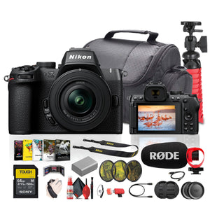Nikon Z50II Mirrorless Camera+16-50mm Lens+Rode Microphone+Vlogging Accessories Kit - Reconditioned Nikon