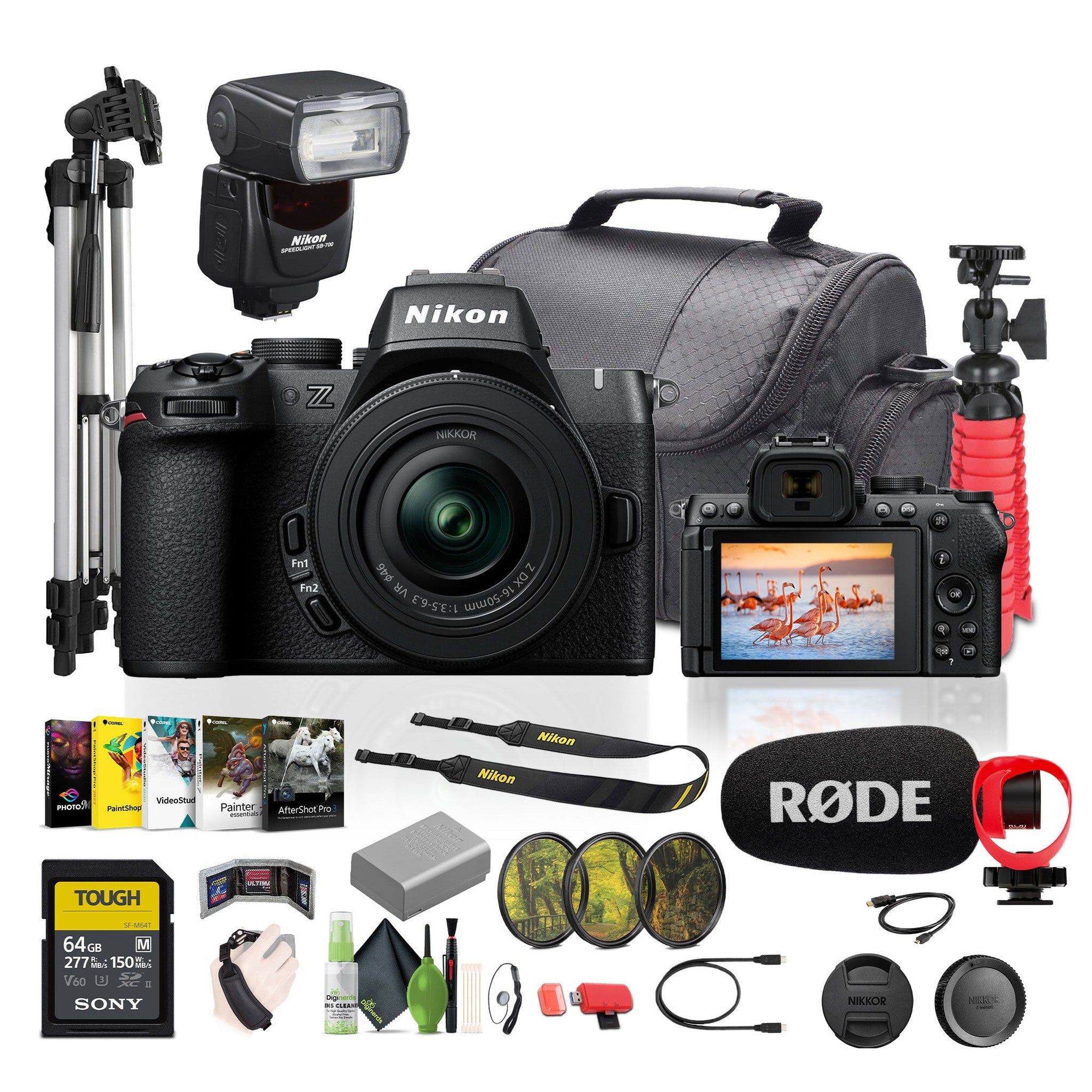 Nikon Z50II Mirrorless Camera + 16-50mm Lens+ Speedlight + Vlogging Accessories Nikon