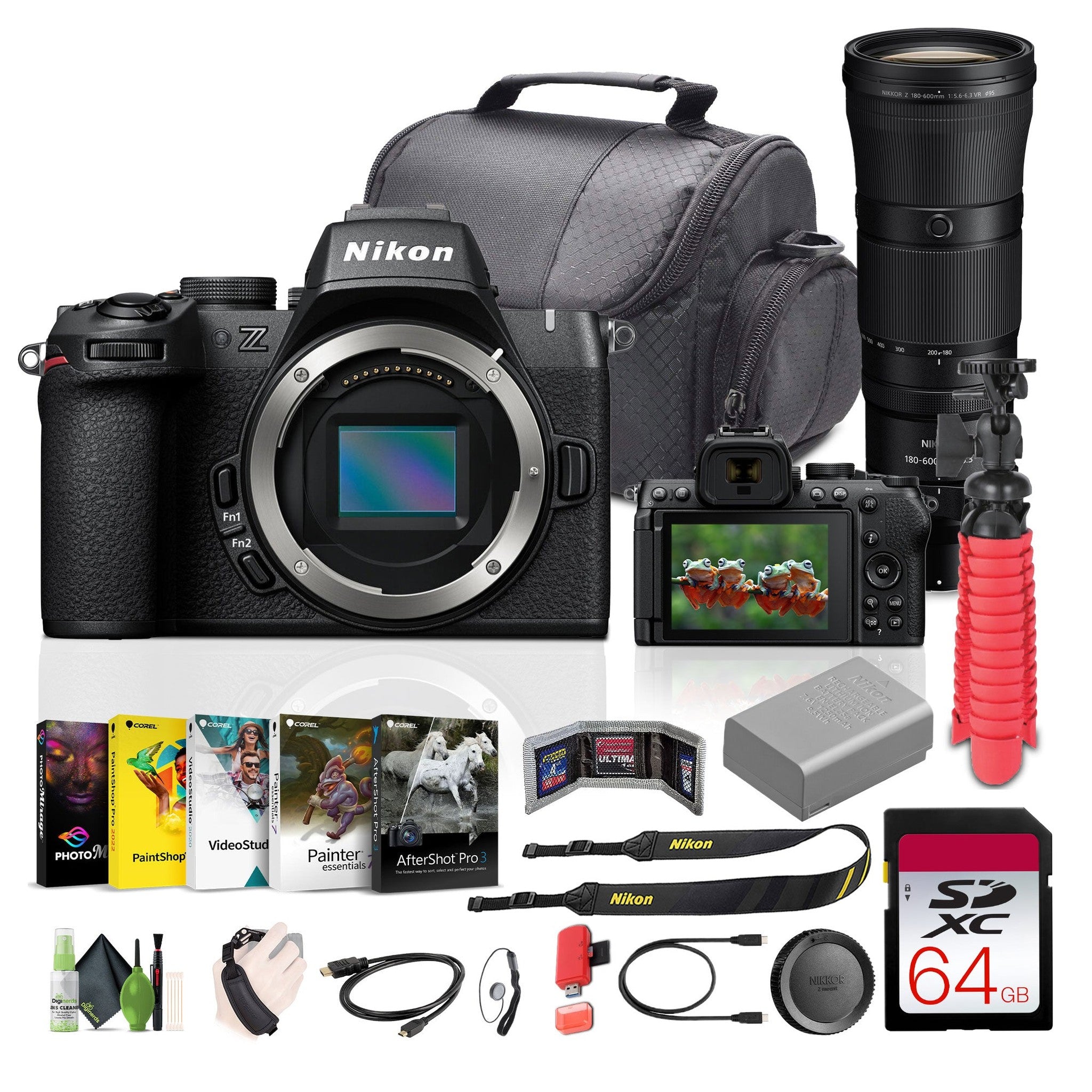 Nikon Z50II Mirrorless Camera Body + 180-600mm Lens Nikon Z + 64GB Memory Card