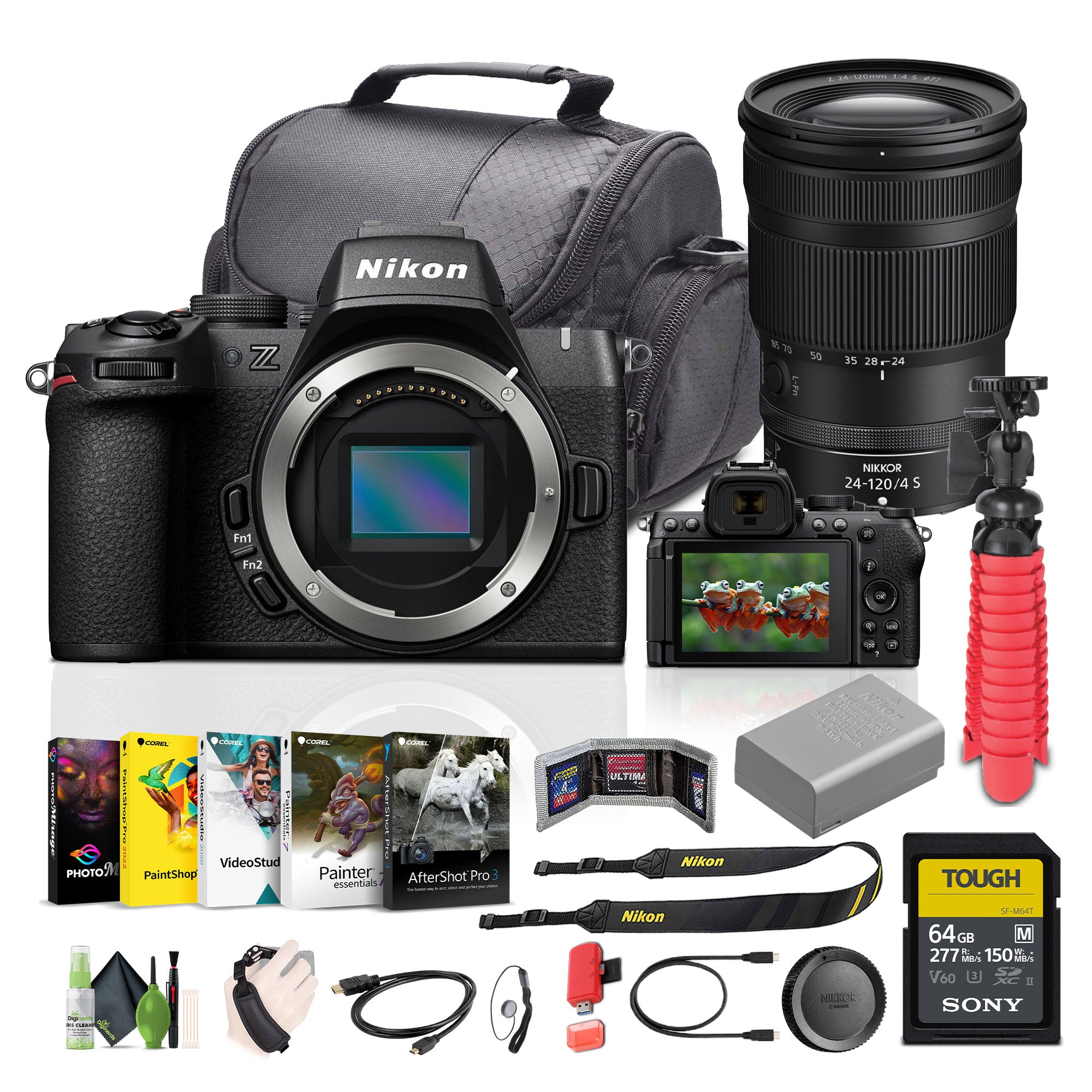 Nikon Z50II Mirrorless Camera + With NIKKOR Z 24-120mm f/4 S Lens + Cleaning Kit