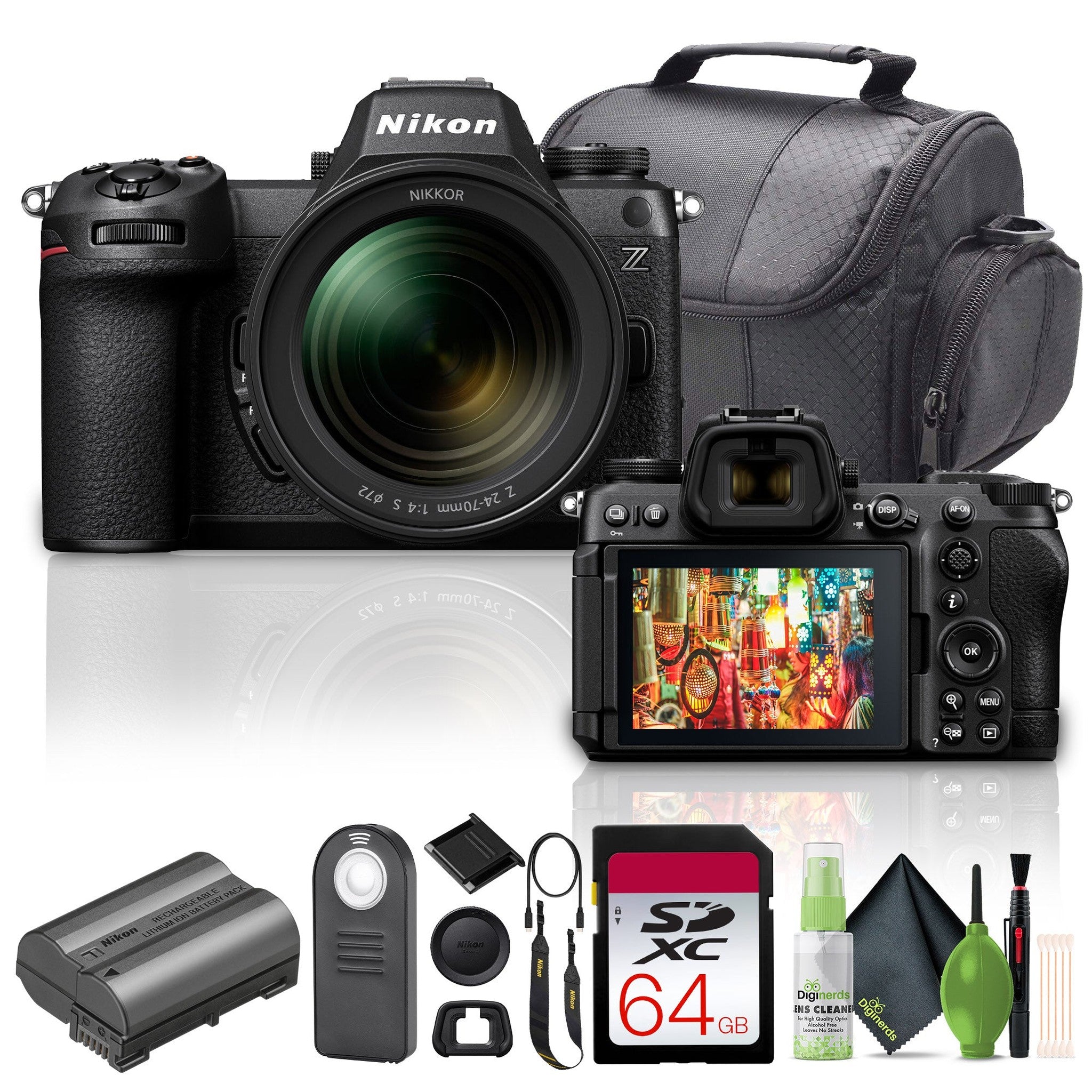 Nikon Z6 III Mirrorless Camera With 24-70mm f/4 S Lens + 64GB Memory Card Bundle