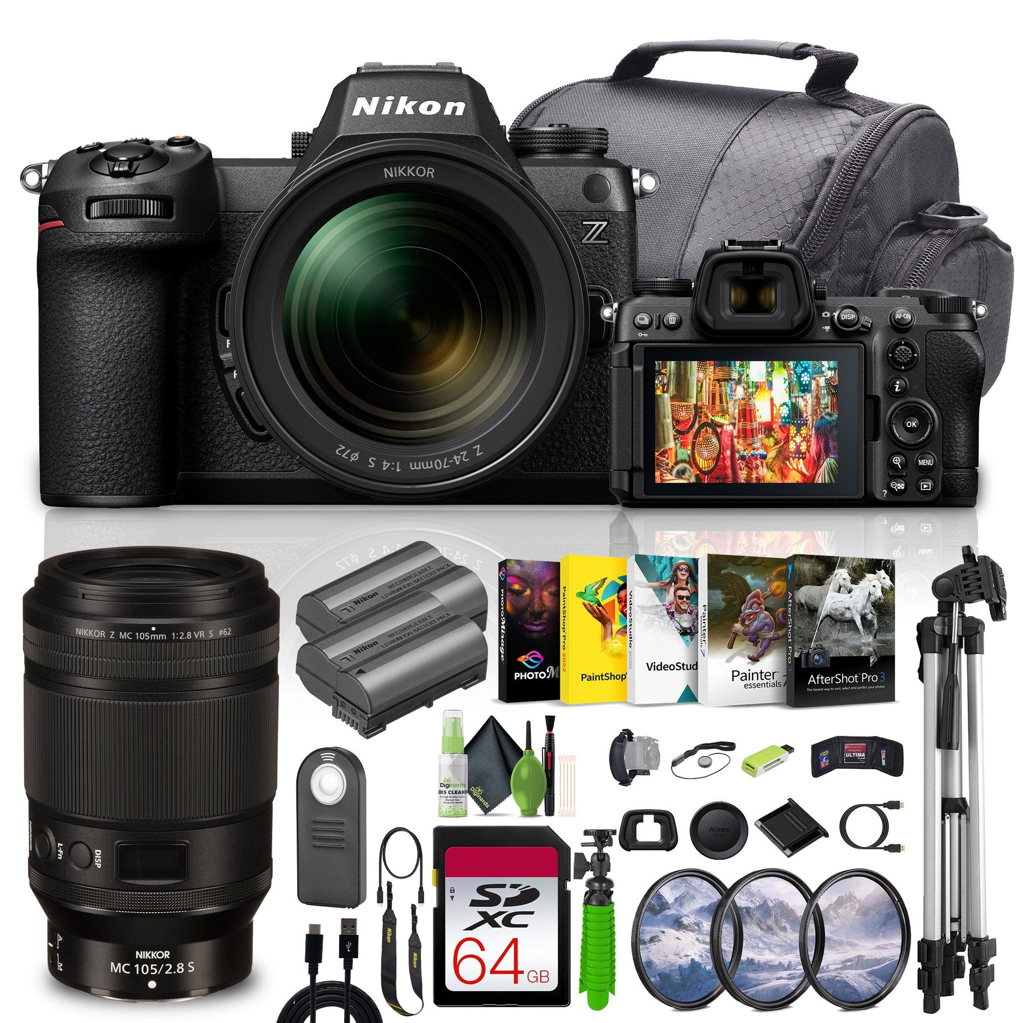Nikon Z6III Mirrorless Camera with 24-70mm f/4 S + NIKKOR Z MC 105mm Macro Lens
