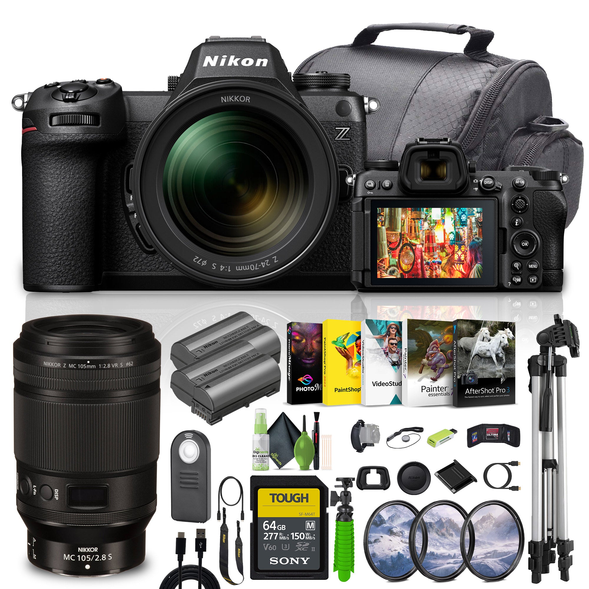 Nikon Z6III Mirrorless Camera with 24-70mm f/4 S + NIKKOR Z MC 105mm Macro Lens