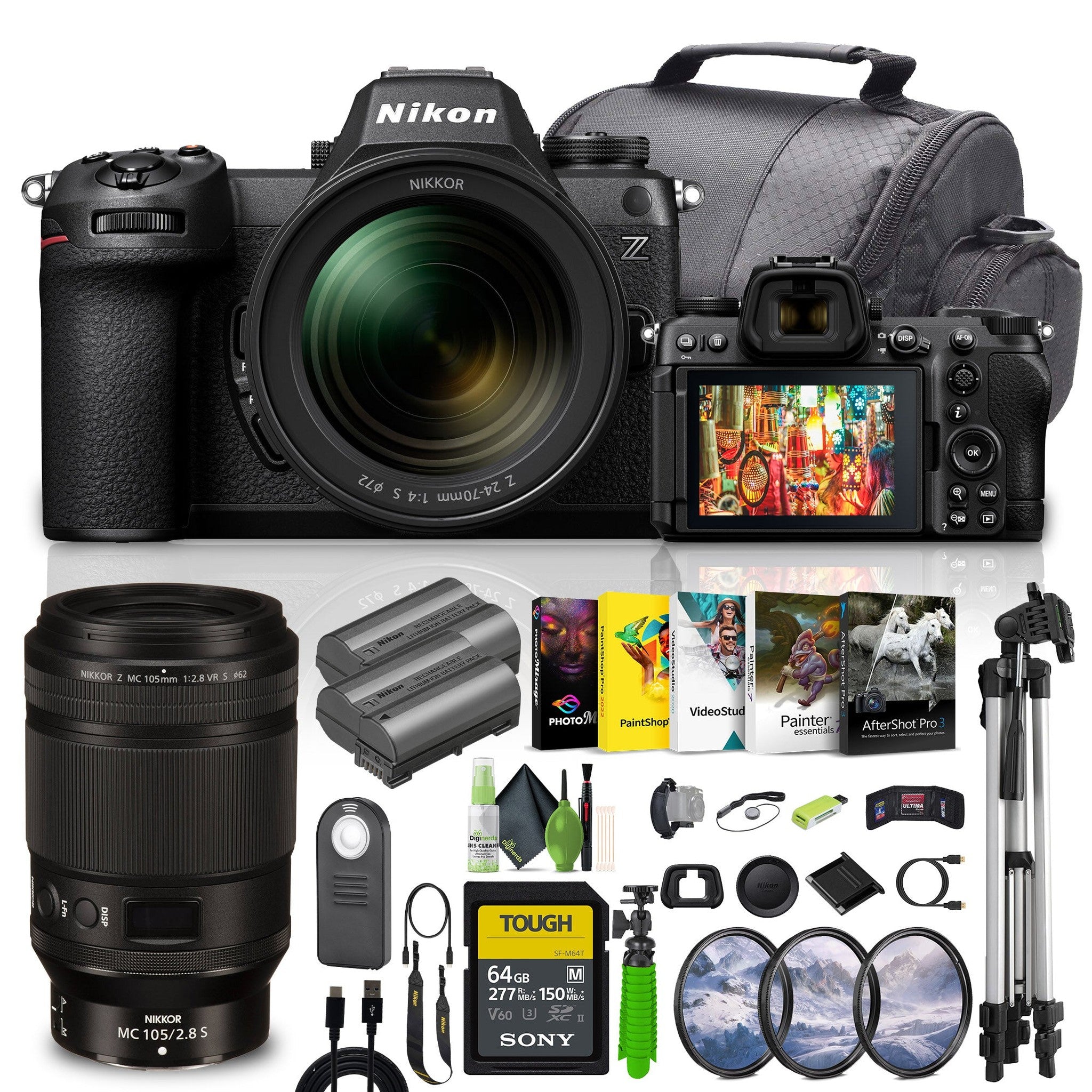 Nikon Z6III Mirrorless Camera with 24-70mm f/4 S + NIKKOR Z MC 105mm Macro Lens Nikon